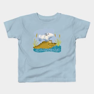 Friends crocodile and bird Kids T-Shirt